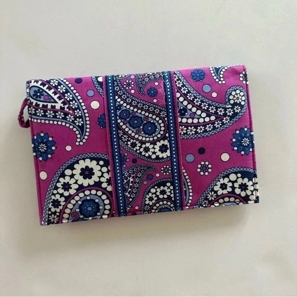 Vera Bradley Boysenberry Travel‎ Envelope Purple Floral Paisley Colorful - Picture 5 of 9